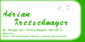 adrian kretschmayer business card